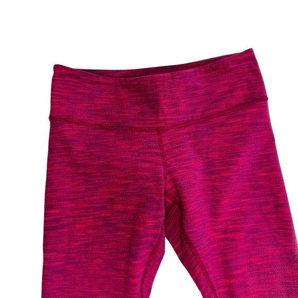 Lululemon Wunder Under Crop II red pink berry space dye leggings 4 - Picture 4 of 16